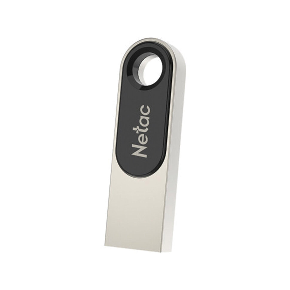 Флеш-диск 64 GB NETAC U278, USB 2.0, металлический корпус, серебристый/черный, NT03U278N-064G-20PN, 513714