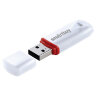 Флеш-диск 32 GB, SMARTBUY Crown, USB 2.0, белый, SB32GBCRW-W, 512185