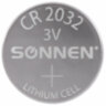 Батарейки литиевые SONNEN Lithium CR2032 "таблетки, дисковые, кнопочные" КОМПЛЕКТ 5 шт., блистер, 455504, 455504