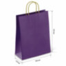 Крафт-пакет бумажный "Dark violet" 26х15х35 см, с кручеными ручками, 80 г/м2, моноцвет, 112405, 50 штук, 701003