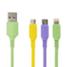 Кабель для зарядки 3 в 1 USB 2.0-Micro USB/Type-C/Lightning, 1 м, SONNEN, медь, 513562, 513562