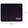 Коврик для мыши SONNEN "BLACK", резина + ткань, 220х180х3 мм, 513309, 513309