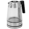 Чайник электрический SONNEN KT-1809, 1,8л, 2200 Вт, термостойкое стекло текстура ромб, внутренняя подсветка синяя, нержавеющая сталь, 455142, 455142