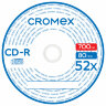 Диски CD-R CROMEX, 700 Mb, 52x, Bulk (термоусадка без шпиля), КОМПЛЕКТ 50 шт., 513773, 513773