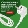 Удлинитель сетевой SONNEN PSW-183, 3 розетки c заземлением, выключатель 10 А, 1,8 м, белый, 513659, 513659