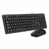 Набор проводной A4TECH KK-3330, USB, клавиатура 104 клавиши, мышь 2 кнопки + 1 кнопка-колесо, черная, 1530249, 513929