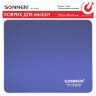 Коврик для мыши SONNEN "BLUE", резина + ткань, 220х180х3 мм, 513308, 513308