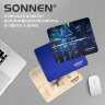 Коврик для мыши SONNEN "BLUE", резина + ткань, 220х180х3 мм, 513308, 513308