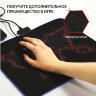 Коврик для мыши SONNEN "LIGHTING", резина+ткань, 350х270х4 мм, чёрный, 513316, 513316