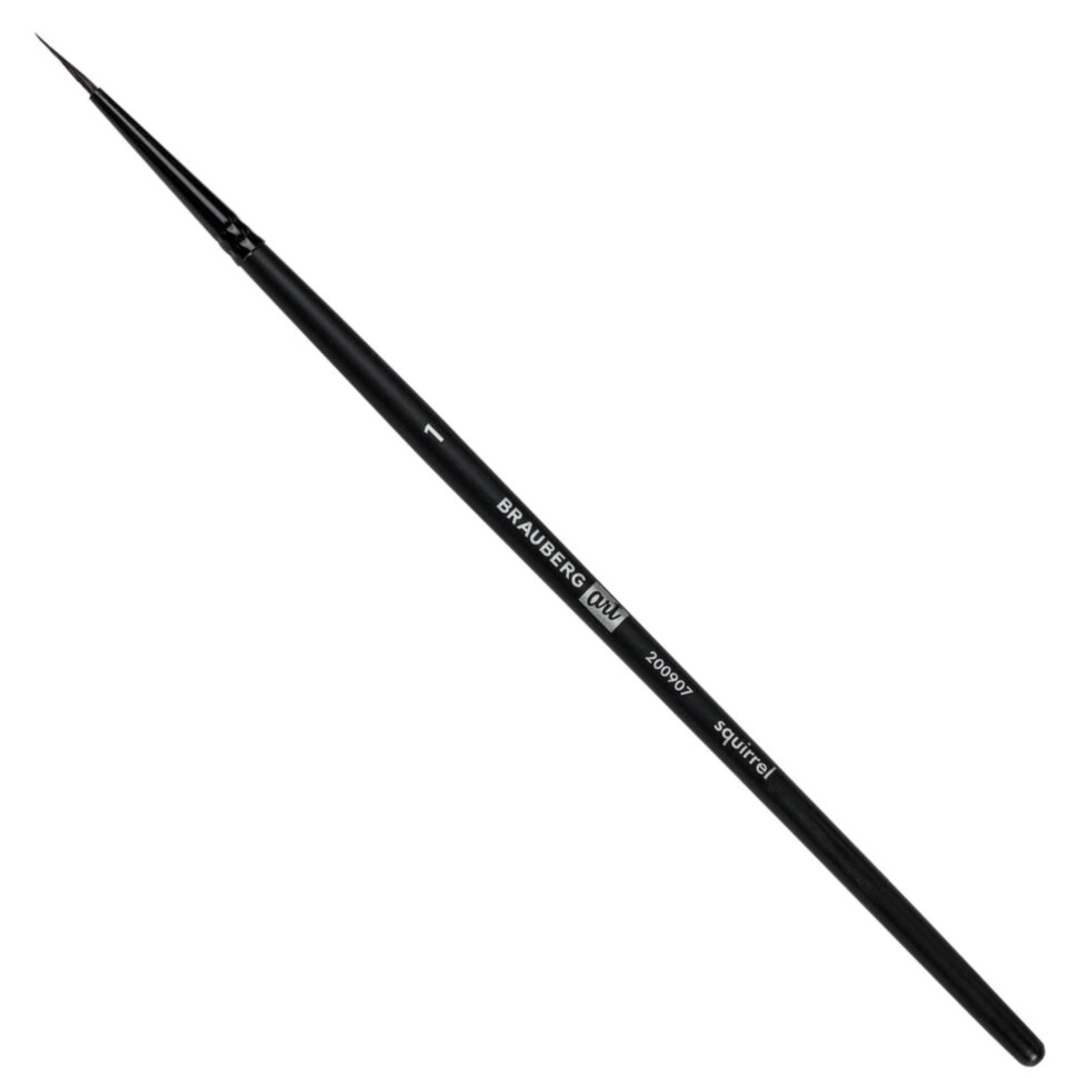 Кисть художественная проф. BRAUBERG ART CLASSIC, белка, круглая, № 1, 200907, 200907