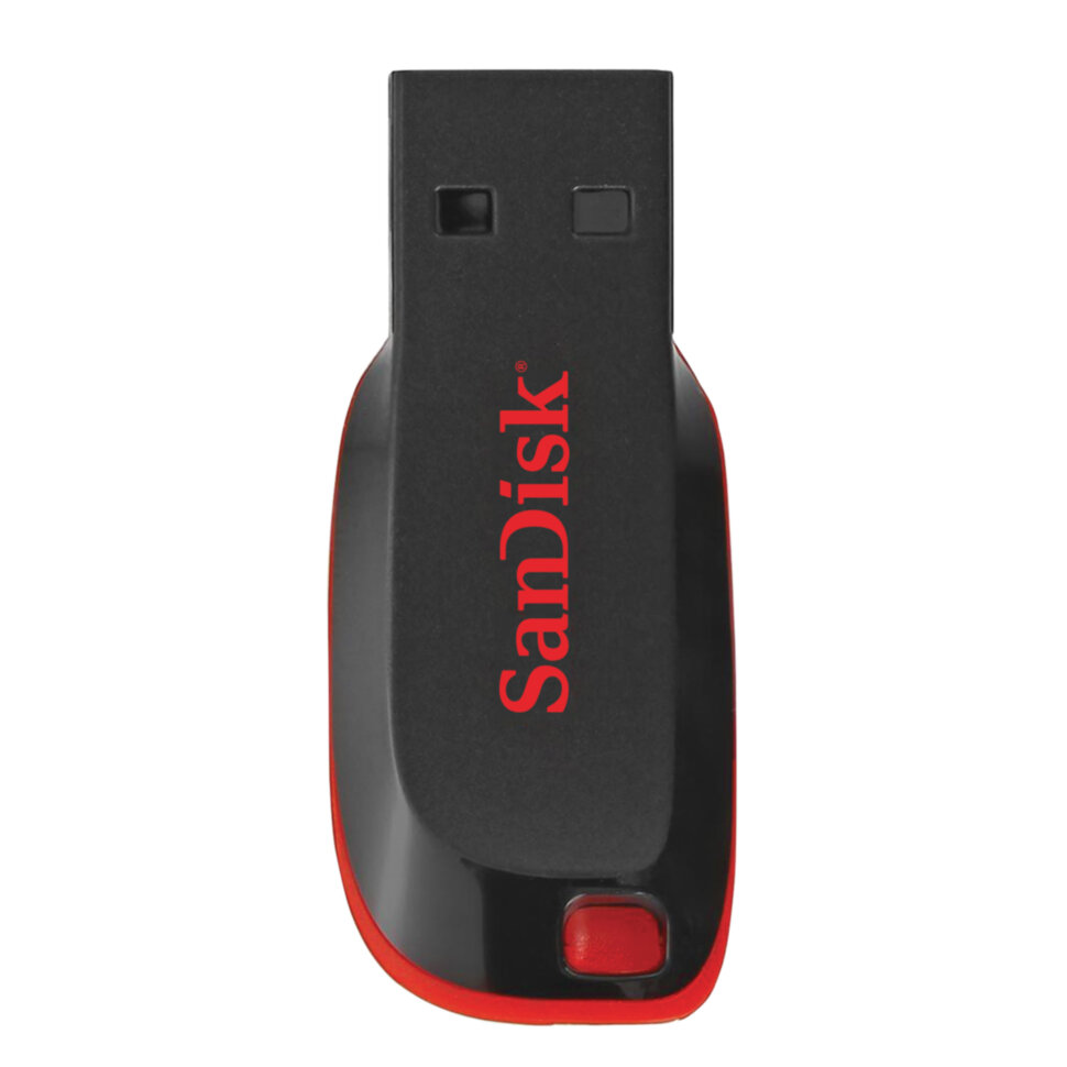 Флеш-диск 16 GB, SANDISK Cruzer Blade, USB 2.0, черный, SDCZ50-016G-B35, 511579