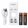 Зарядное устройство с аккумуляторами 2 шт. AA (HR6), 2700 mAh, SONNEN BC2, в блистере, 454239, 454239