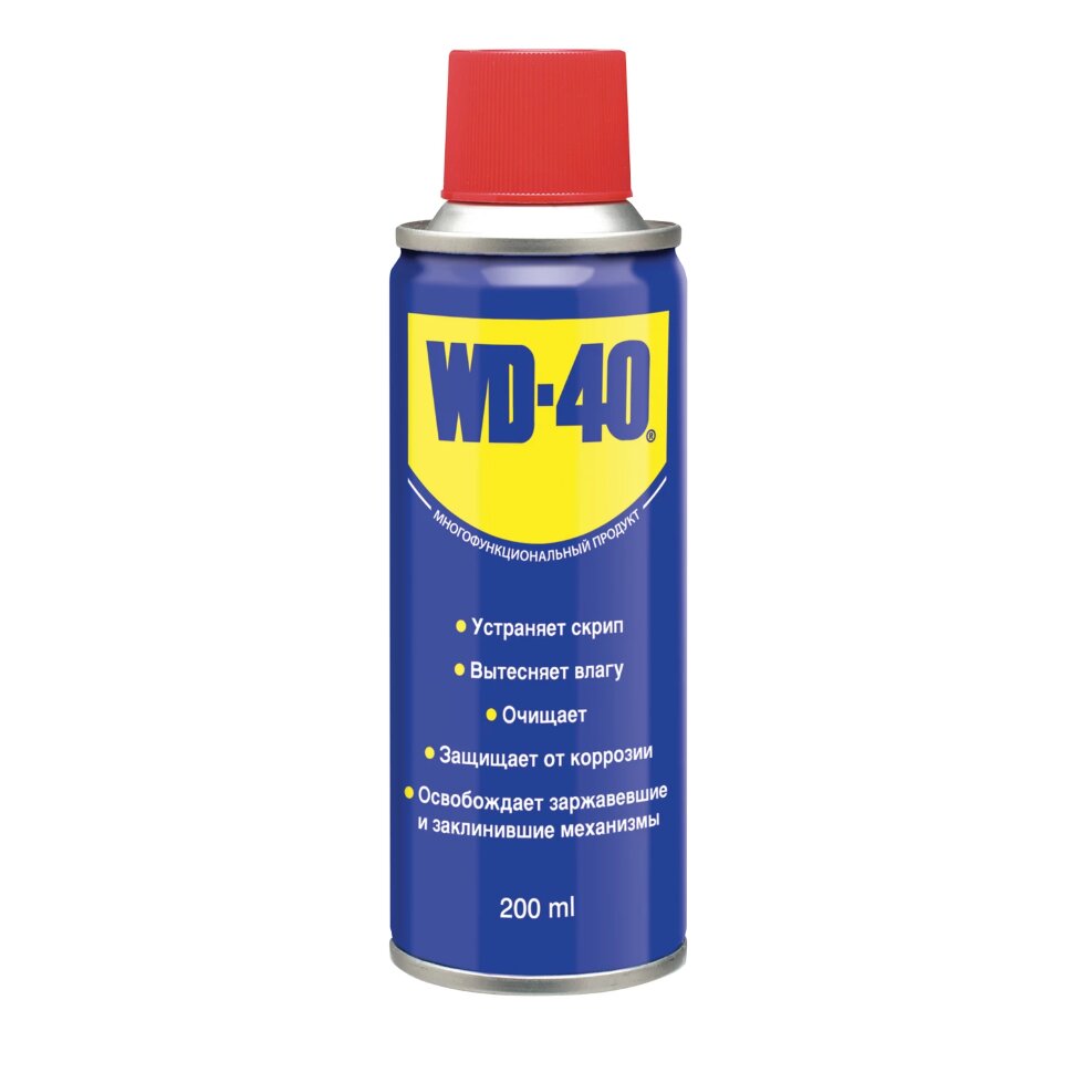 Средство WD-40 универсальное, 200 мл, для тысячи применений в офисе, быту, производстве, WD0001, 602757