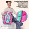 Ранец BRAUBERG SHINY, 2 отделения, с брелоком, "Сказочный единорог", 38х28х14 см, 270694, 270694