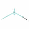 Циркуль BRAUBERG GEOMETRY, 120 мм, пастельно-бирюзовый цвет, защитный колпачок, пластиковый пенал, 210697, 24 штук, 210697