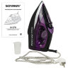 Утюг SONNEN SI-270, 2600 Вт, керамическое покрытие, антикапля, антинакипь, черный/фиолетовый, 455280, 455280