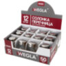 Солонка-перечница 50 мл, BASIC, баночка для специй, стекло/сталь, дисплей, WEGLA (ВЕГЛА), 700224, 24 штук, 700224