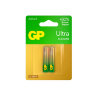 Батарейки КОМПЛЕКТ 2 шт., GP Ultra G-Tech, AAA (LR03, 24А), алкалиновые, мизинчиковые, 24AUA21-2CRSBC2, 457747