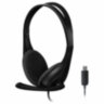 Наушники с микрофоном (гарнитура) A4TECH HU-9, проводные, 1.8 м, USB, черные, 1530266, 513932