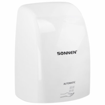 Сушилка ВЫСОКОСКОРОСТНАЯ для рук SONNEN HD-FL-2009, 1200 Вт, пластиковый корпус, белая, 607959, 607959