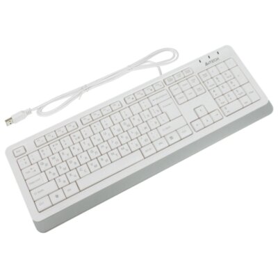 Клавиатура проводная A4TECH Fstyler FK10, USB, 104 кнопки, белая, 1147536, 513919