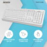Клавиатура проводная A4TECH Fstyler FK10, USB, 104 кнопки, белая, 1147536, 513919