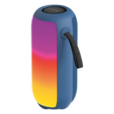Колонка портативная KAIGO (КАЙГО) BTW185, 20 Вт, Bluetooth, USB, Micro SD, AUX, RGB, TWS, FM, синяя, 514221, 514221