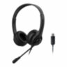 Наушники с микрофоном (гарнитура) A4TECH HU-8, проводные, 2 м, USB, черные, 1874958, 513934