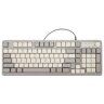 Клавиатура проводная USB, 102+98 клавиш, LED-подсветка, SONNEN K620, слоновая кость / серая, 513950, 513950