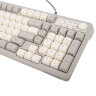 Клавиатура проводная USB, 102+98 клавиш, LED-подсветка, SONNEN K620, слоновая кость / серая, 513950, 513950