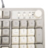 Клавиатура проводная USB, 102+98 клавиш, LED-подсветка, SONNEN K620, слоновая кость / серая, 513950, 513950