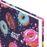 Блокнот А5 (134х206 мм), 80 л., твёрдый, клетка, выборочный лак, BRAUBERG KIDS, "Donuts", 114425, 114425