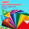 Цветная бумага А4 газетная, 24 листа, 24 цвета, на скобе, ПИФАГОР, 200х283 мм, "Совенок", 128003, 128003