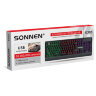 Клавиатура проводная USB, 104 клавиши, LED-подсветка, SONNEN K305, черная, 513948, 513948