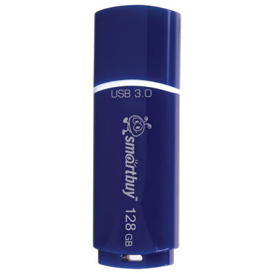 Флеш-диск 128 GB, SMARTBUY Crown, USB 3.0, синий, SB128GBCRW-Bl, 512791