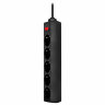 Сетевой фильтр DEFENDER ES, 5 розеток, 1,8 м, черный, 99484, 514037