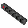 Сетевой фильтр DEFENDER ES, 5 розеток, 1,8 м, черный, 99484, 514037