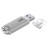 Флеш-диск 8 GB, SMARTBUY V-Cut, USB 2.0, металлический корпус, серебристый, SB8GBVC-S, 512183