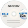 Диск CD-R SONNEN, 700 Mb, 52x, бумажный конверт (1 штука), 512573, 512573