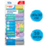 Салфетки из МИКРОФИБРЫ 30х30 см PASTEL COLOUR, big pack, КОМПЛЕКТ 10 штук, 180 г/м2, LAIMA HOME, 700608, 700608