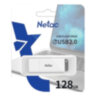Флеш-диск 128 GB NETAC U185, USB 2.0, белый, NT03U185N-128G-20WH, 513705