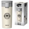 Термокружка 380 мл JOYLUX (ДЖОЙЛЮКС) CLASSIC COFFEE, нержавеющая сталь SUS304, бежевый с принтом, 700273, 700273