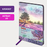 Блокнот А5 (143x210 мм), BRAUBERG VISTA "Violet", под кожу, гибкий, 80 л., 112074, 112074