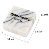 Ластики BRAUBERG "MARBLE", НАБОР 6 штук, 34х34х11 мм, квадратные, экологичный ПВХ, блистер, 272735, 272735