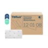 Полотенца бумажные 250 шт., Tellus/TORK (H3) UNIVERSAL, КОМПЛЕКТ 20 пачек, белые, 23х23 см, V-сложение, 120108, 124556