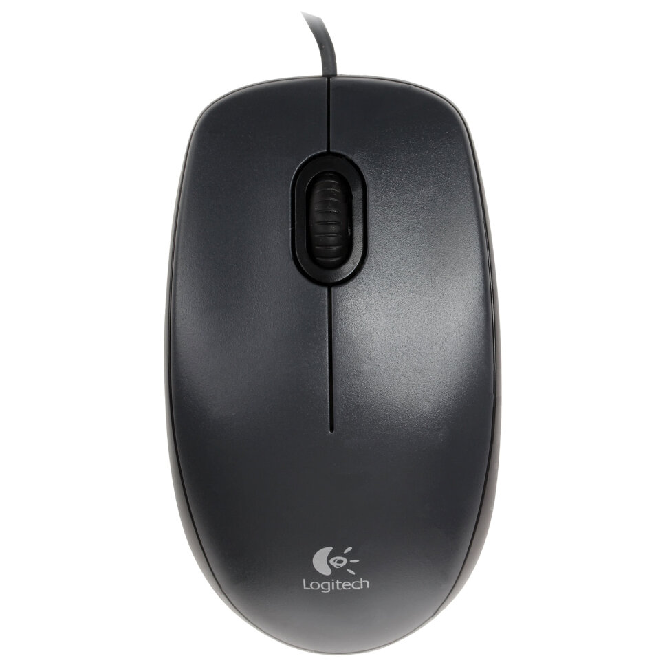 Мышь проводная LOGITECH M100, USB, 2 кнопки + 1 колесо-кнопка, оптическая, черно-серая, 511454