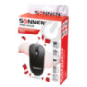 Мышь проводная SONNEN B61, USB, 1000 dpi, 2 кнопки + колесо-кнопка, оптическая, черная, 513513, 513513