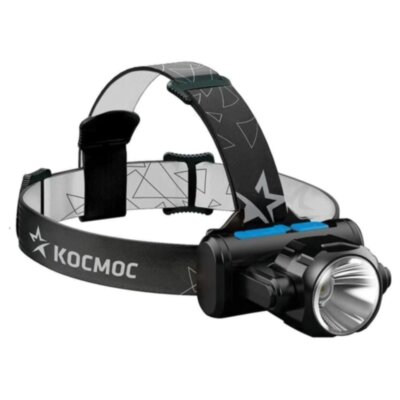Фонарь налобный аккумуляторный КОСМОС, 5 Вт, COB, Li-ion, 3 режима, заряд от USB, KOCH5WLi-On, 238273