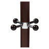 Вешалка-стойка BRABIX "CR-282", металл/мрамор, 1,8 м, на диске диаметром 36 см, 6 крючков + 4 дополнительных, коричневая, 601745, 601745