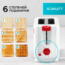 Тостер SCARLETT SC-TM11013, 650 Вт, 2 тоста, 6 режимов, сталь, белый, 453680